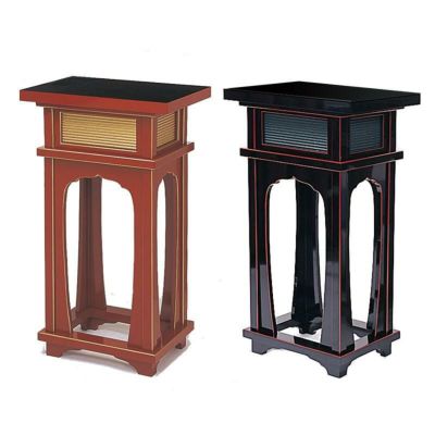 香台（花台）(1700-0100)<br> 朱塗面金塗・黒塗面朱 幅1尺5寸（幅45cm)