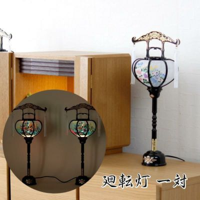 盆提灯 霊前灯 一対入 No.38 (霊前灯 回転行灯)/盆ちょうちん 灯燈 初盆 ギフト 廻転灯 新盆 小さい 卓上