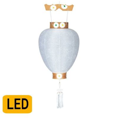 盆提灯 大極 柾 白紋天 No.500 (岐阜提灯 LED)/盆ちょうちん 灯燈 初盆 日本製 国産 白提灯 ギフト 吊り下げ