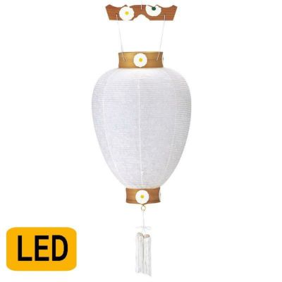 盆提灯 大極 柾 白紋天 No.50 (岐阜提灯 LED 初盆用)/盆ちょうちん 灯燈 新盆 日本製 国産 白提灯 ギフト モダン 吊り下げ