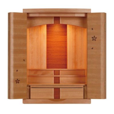 ミニ仏壇 「キビタキ」 桜 18号 （v13-010-1）/家具調仏壇 モダン  小型仏壇 コンパクト 仏壇18号 おしゃれ お洒落