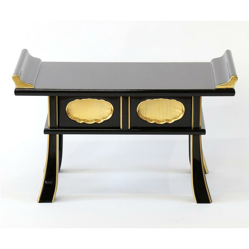 仏具 経机 卓 机 純黒 前机　工芸美術 仏具 経机 卓 机 純黒 前机 工芸美術 仏具 経机 卓 机 純黒