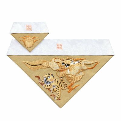 【アウトレット】冬用 打ち敷 No.50 三角 50代 綴 竜虎台付 打敷