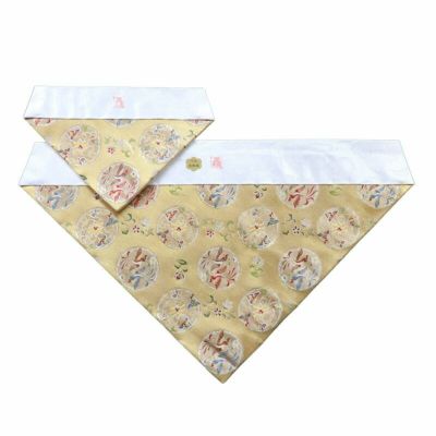 【アウトレット】冬用 打ち敷 No.83 三角 150代 正絹金通 打敷