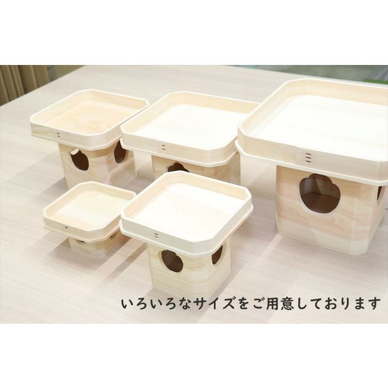 三宝 4寸 （ひのき） 神棚 神具 鏡餅 御供 祭壇 供物台 三方 お札