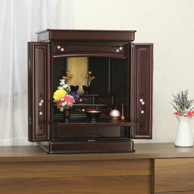 唐木仏壇 「さくら18号」紫檀 黒檀 仏壇 モダン ミニ | 仏壇