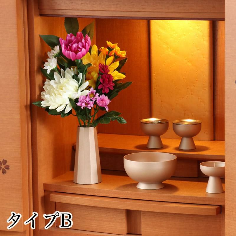 メール便無料 仏花(L) 造花（1束）高さ27～33cm 選べる3種 仏壇 仏具