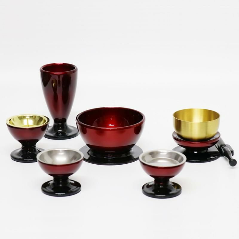 仏具 6点セット 「このはな」(大) 5具足＋おりんセット モダン