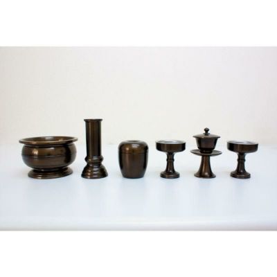 仏具 セット 【十一具足】 天祥型 鍋長色 4.5寸/高級 仏壇仏具