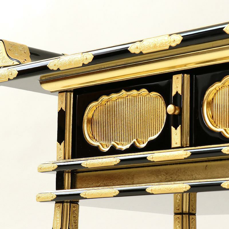 浄土真宗大谷派御年代物大型金仏壇＋経机＋仏具フルセット】