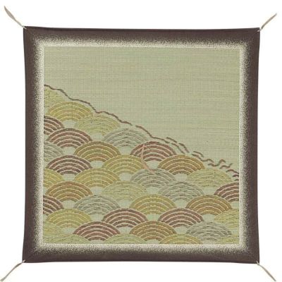 夏用座布団 天然い草使用 「詩ごころ珊瑚色」 No.33/仏間用 仏前 お寺様用 寺院用 法事 お坊さん お寺さん 住職