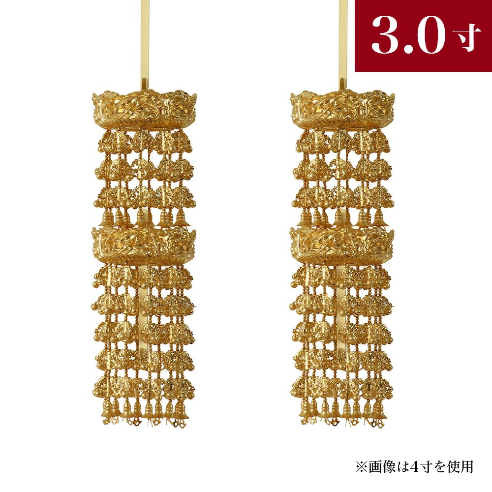 【欄間】鳳凰 3尺×5寸×0.4寸 (杉) |仏壇 508 極上深笠 三枠総鈴瓔珞（ようらく ヨウラク 珱珞） （1対） 純