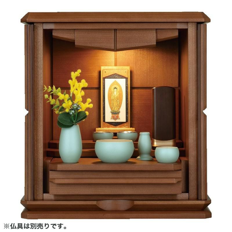 ミニ仏壇 「スピカ 桜のラデン入り」 螺鈿 桜 モダン 家具調 おしゃれ